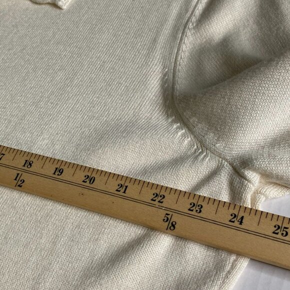 Liz Claiborne Vtg. Ivory Crochet Collar Sweater and Sleeve  Size 3X Cottage Y2K - Picture 9 of 11